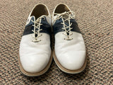 Foot Joy Premiere Dry Joys Golf Shoes Size 10.5M White/Blue Versatrax Soles