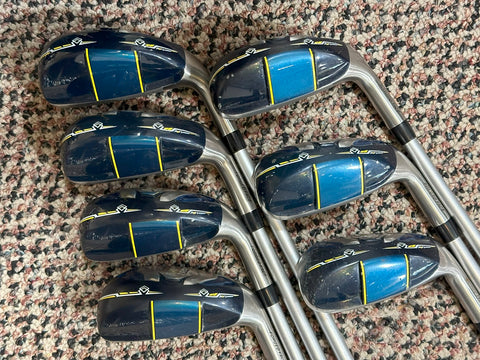 Tour Edge Hot Launch 2 Hybrid Iron Set 4-PW Mamiya R Flex Shaft Tour Edge Grips