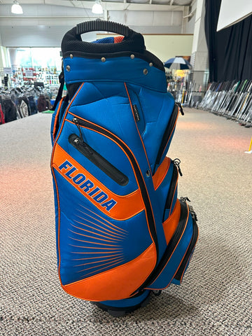 Team Effort Florida Gators Cart Bag 14-Way Divider 8 Pockets Blue/Orange