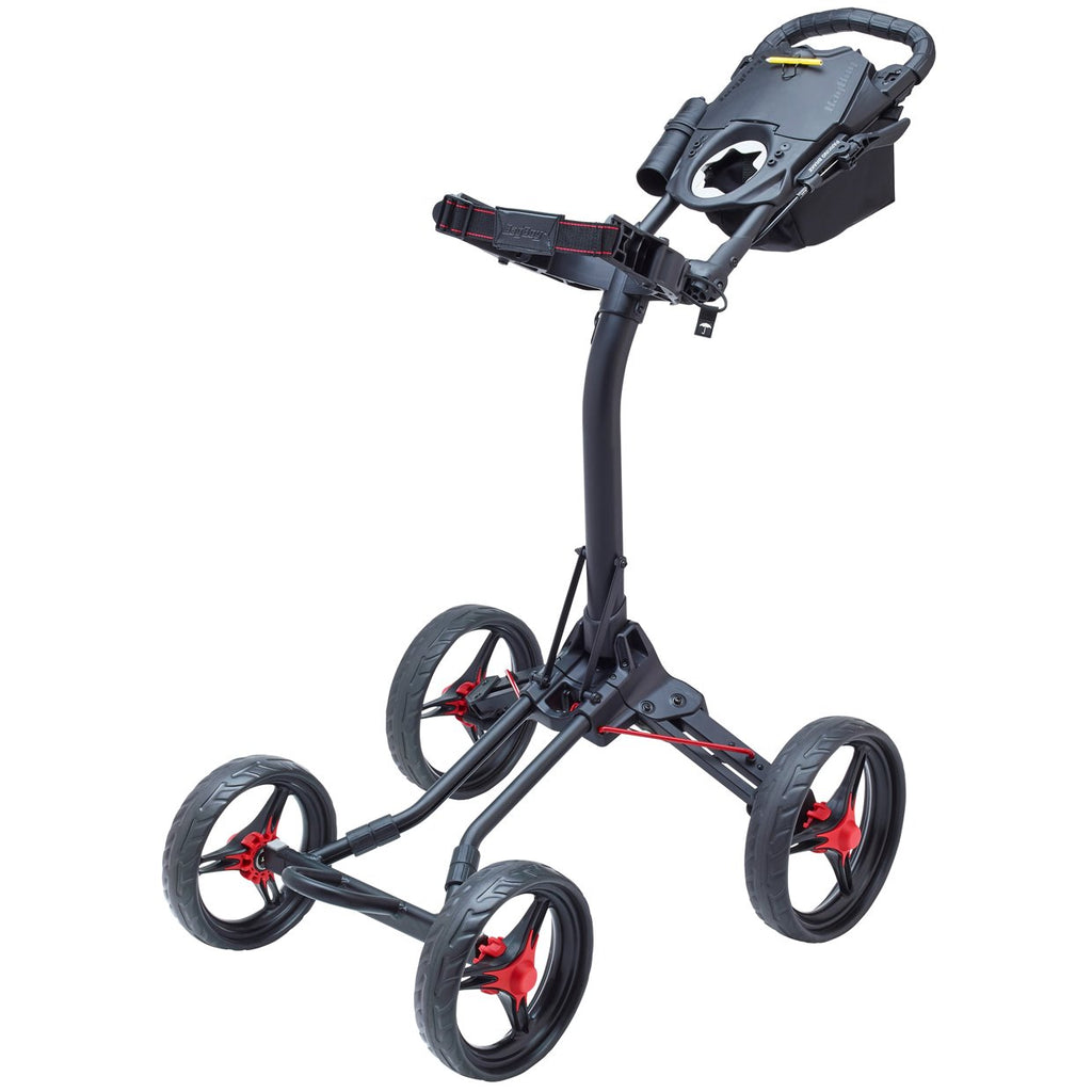 Bag Boy Quad XL Push Cart Matte Black/Red Top-Lok Handle Mounted Brake