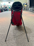 Izzo Stand Bag 4-Way Divider 4 Pockets Handle Harness Rain Hood Red/White