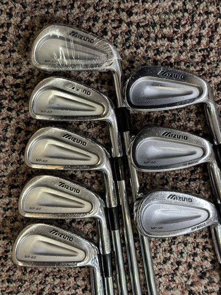 Mizuno MP-60 Cut Muscle Iron Set 3-PW Dynamic Gold R300 R Flex Golf Pride  Grips