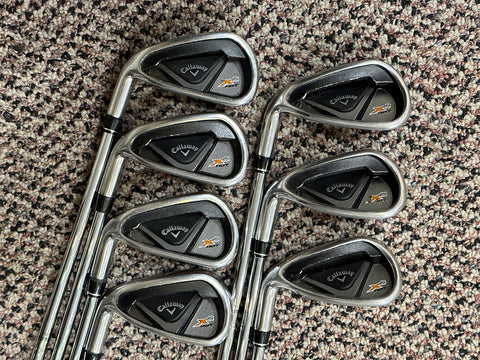 Callaway Left Hand X2 Hot Iron Set 5-AW DG XP S300 S Flex Shafts CP2 Wrap Grips