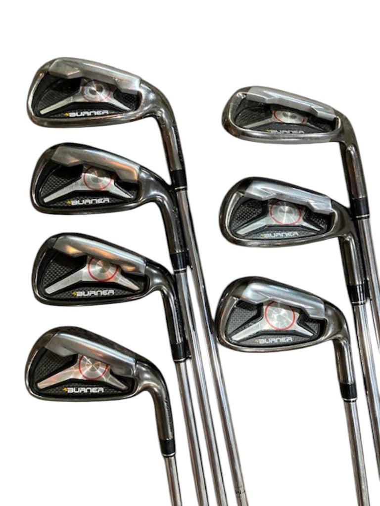 TaylorMade Burner 1.0 Iron Set 4-AW (no PW) +1" 85g R Flex Shaft DriTac Oversize Grips