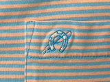 Peter Millar Medium Men's Golf Shirt Cotton/Spandex Made in Peru Pink/Blue