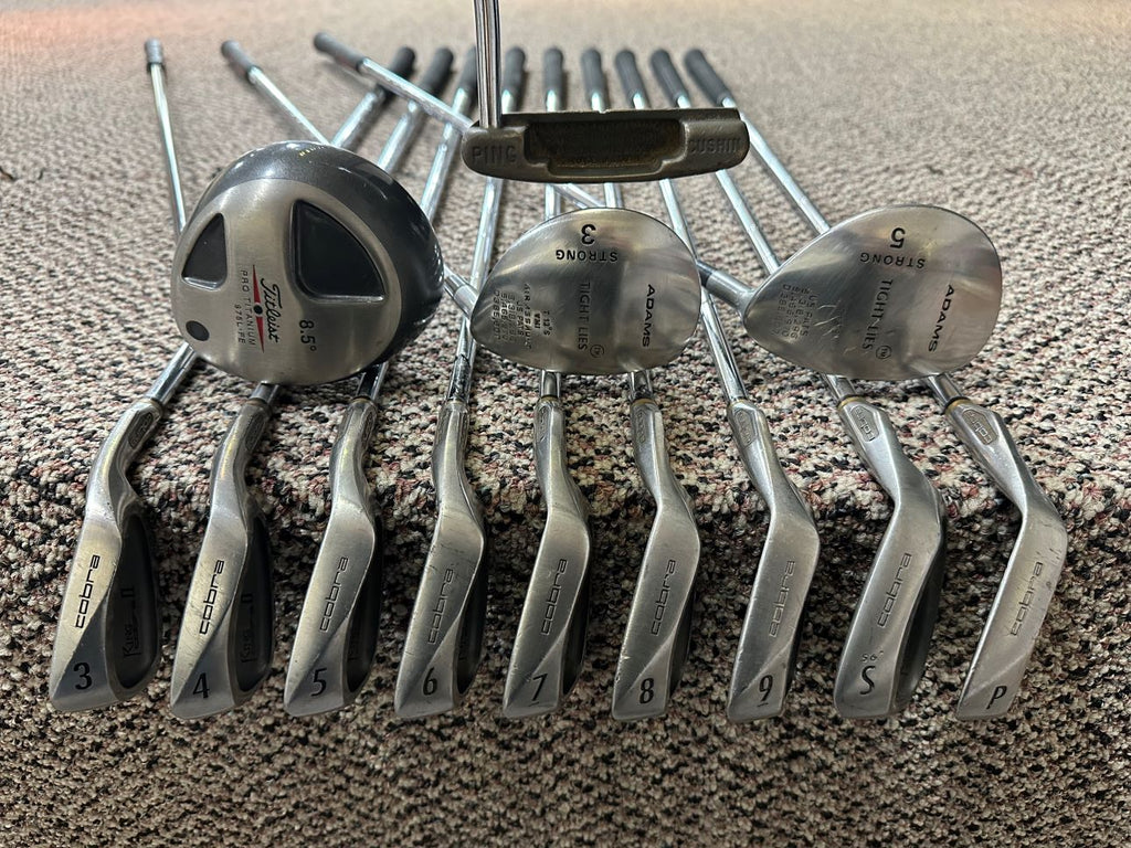 Titleist Cobra Men's Right Hand Complete Golf Club Set S Flex SET-090623T04