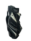 Maxfli Cart Bag 13-Way Divider 12 Pockets Shoulder Strap Carry Handle Blk/Wht
