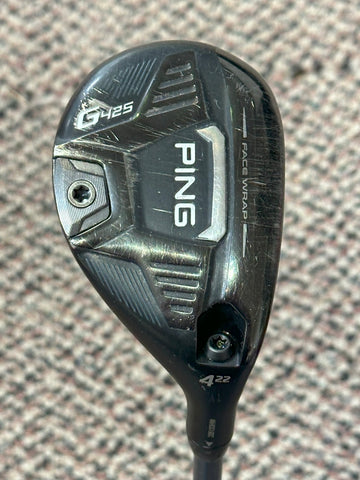 Ping G425 22° 4 Hybrid Alta CB 70g R Flex Shaft Golf Pride Arccos Connect Grip