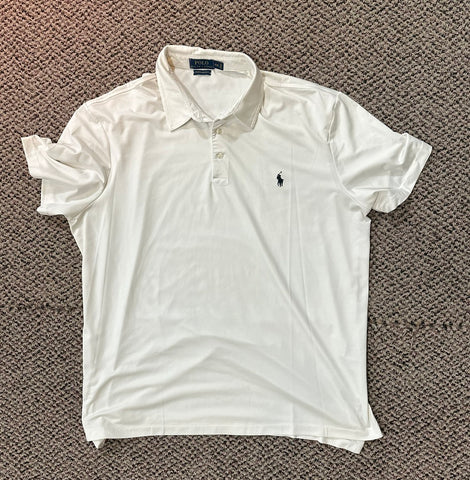 Ralph Lauren/Polo 2XL Men's Golf Shirt Cream Made in Vietnam