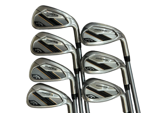 Callaway Mavrik Iron Set 5-PW/AW Catalyst 5.0 R Flex Shafts Swing Science Grips