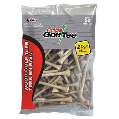 Pride Golf Tee 2 3/4 - 50/Bag Natural 326N
