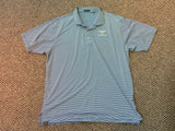 Turtleson 3XL Men's Golf Shirt Made In Korea Blue/White Pin Stripes