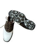 Etonic Dri-Tech Golf Shoes US-8.5 Medium Brown/White Leather