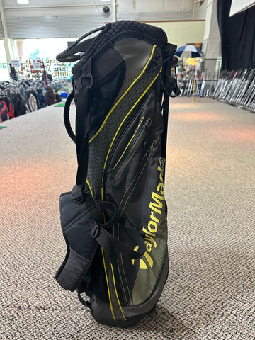 TaylorMade Stand Bag 4-Way Divider 5 Pockets Harness Handle Black/Grey/Yellow