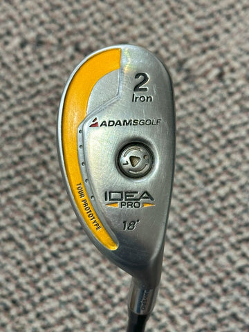 Adams Idea Pro 18° 2 Hybrid Iron Bassara 415CT S Flex Shaft Swing Science Grip