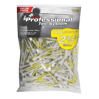 Pride Professional Tee System Pro Length 2-3/4" White 175 Count