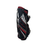 Maxfli Cart Bag 13-Way Divider 12 Pockets Strap Handle Rain Hood Red/Black/Grey