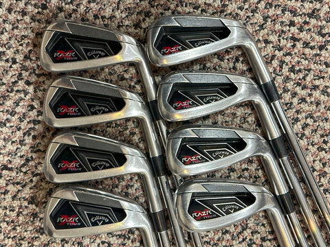 Callaway RAZR X Tour Iron Set 3-PW DG S300 Stiff Flex Shafts Lamkin REL Grips