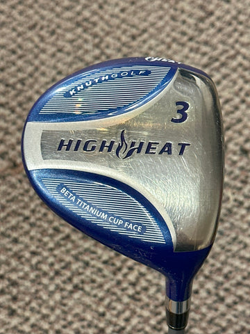 Knuth High Heat 15° 3 Wood Fujikura Pro 53g Sr Flex Shaft Golf Pride MCC +4 Grip