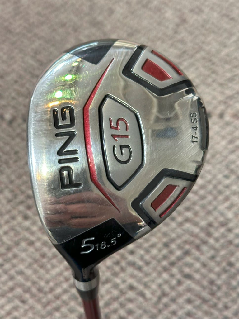 Ping Left Hand G15 18.5° 5 Wood TFC 149 F Regular Flex Shaft Ping Grip