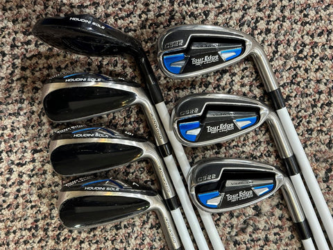 Tour Edge C522 Hot Launch Hybrid Iron Set 4-PW Fubuki HL R Flex Shafts Z5 Grips
