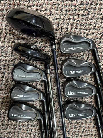1 Iron Golf Blackstone Golf Club Set D-GW 1 Iron Golf Shafts Crossline Grips
