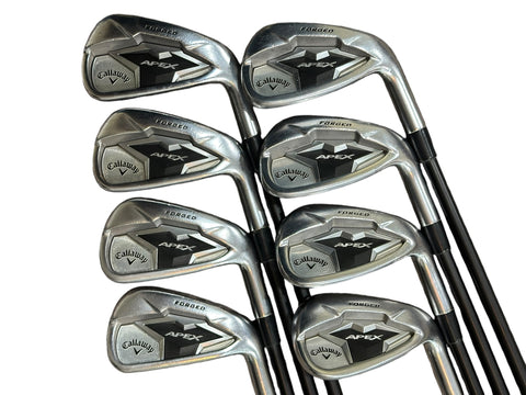 Callaway 2019 Apex Iron Set 4-AW Aldila NV 65g R Flex Shafts GP Tour Wrap Grips