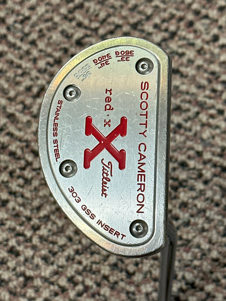 Scotty Cameron Red X 33" Putter w/HC SC Shaft Super Stroke 2.0 Flatso Grip