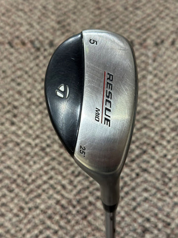 TaylorMade Rescue Mid 25° 5 Hybrid TaylorMade 95g R Flex Shaft TaylorMade Grip