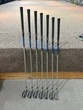 Tour Edge Hot Launch 2 Hybrid Iron Set 4-PW Mamiya R Flex Shaft Tour Edge Grips