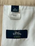 Callaway Men's Khaki Golf Shorts X Series Size 36 100% Cotton Made in Taiwan