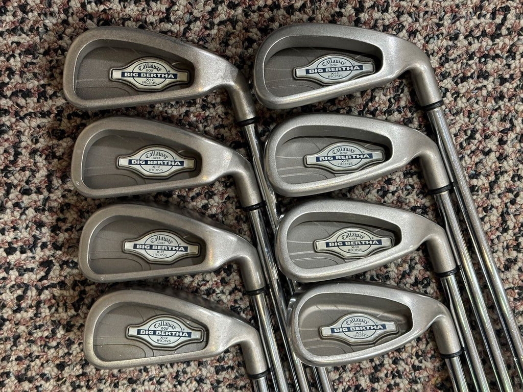 Callaway Big Bertha X-12 Iron Set 3-PW Memphis 10 Shafts Golf Pride MCC +4 Grips