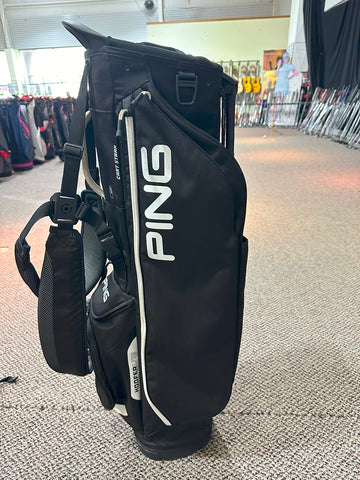 Ping Hoofer Lite Stand Bag 5-Way Divider 6 Pockets Harness Handle Black/White