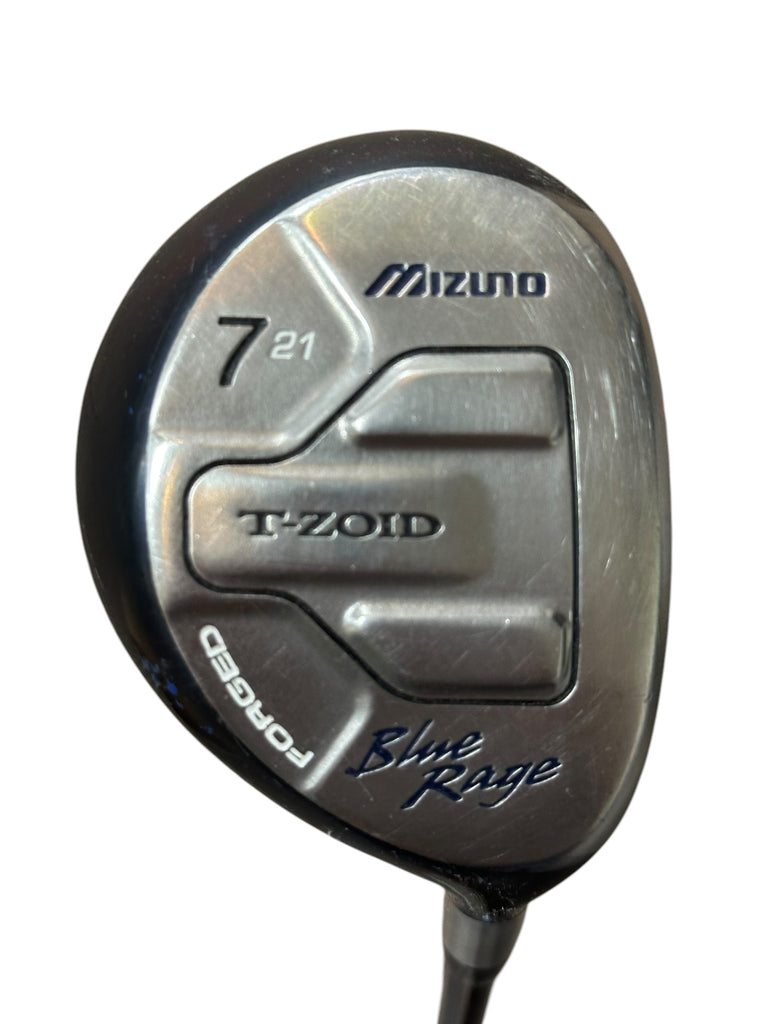 Mizuno T-Zoid Blue Rage 21° 7 Wood Exsar Platinum S Flex Shaft Crossline Grip