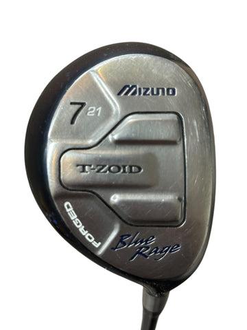 Mizuno T-Zoid Blue Rage 21° 7 Wood Exsar Platinum S Flex Shaft Crossline Grip