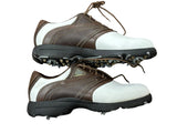 Etonic Dri-Tech Golf Shoes US-8.5 Medium Brown/White Leather