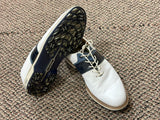 Foot Joy Premiere Dry Joys Golf Shoes Size 10.5M White/Blue Versatrax Soles