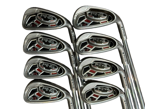 Ping G15 Black Dot Iron Set 5-PW, UW, SW AWT Regular Flex Shafts GP MCC +4 Grips