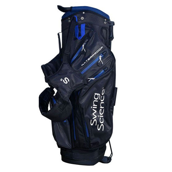 Swing Science Stand Bag, Black/Blue, 14 Way Divider Top, Dual Strap, Top Handle