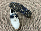 Foot Joy Premiere Dry Joys Golf Shoes Size 10.5M White/Blue Versatrax Soles