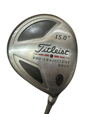 Titleist 980F 15° 3 Wood Titleist 4375 S Flex Shaft Golf Pride Tour Velvet Grip