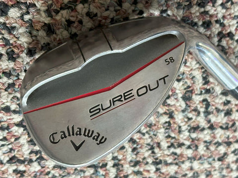 Callaway Sure Out 58° Lob Wedge KBS 90 Wedge Flex Shaft Golf Pride MCC +4 Grip