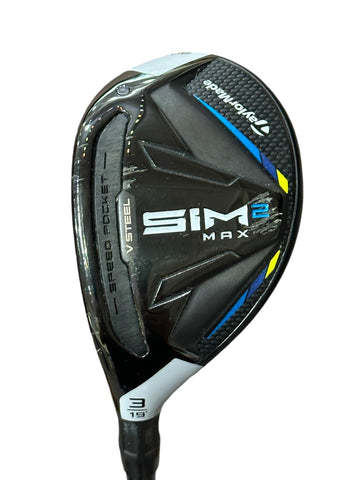 TaylorMade LH Sim Max Rescue 19° 3 Hybrid Ventus 6 R Flex Shaft Crossline Grip