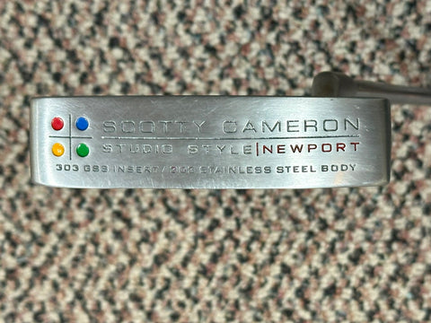 Scotty Cameron Studio Style Newport 34.5" Putter SC Shaft SS Mid Slim 2.0 Grip