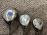 Grip Golf Wood Set Driver, 3&5 Woods Swing Science R Flex Shafts Grip Golf Grips