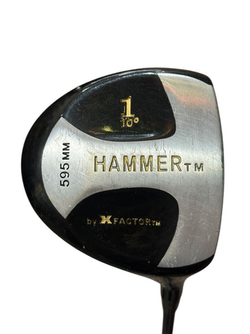 Hammer X Factor 10° Driver Hammer Sr Flex Shaft Golf Grip Pro Model Grip