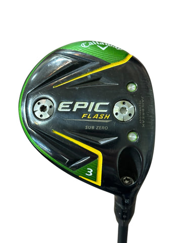 Callaway Epic Flash Sub Zero 15° 3 Wood Hzrdus 6.5 X Flex Shaft