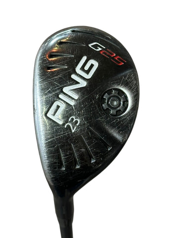 Ping LH G25 23° Hybrid TFC189H R Flex Shaft Golf Pride Tour Velvet Grip