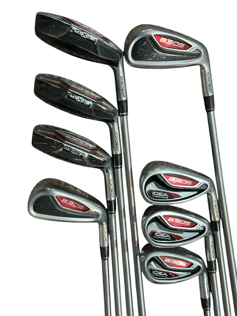 Adams a3OS Idea Hybrid Irons 3-7 PW, SW, LW +1" NO 8 & 9 R/Wedge Flex