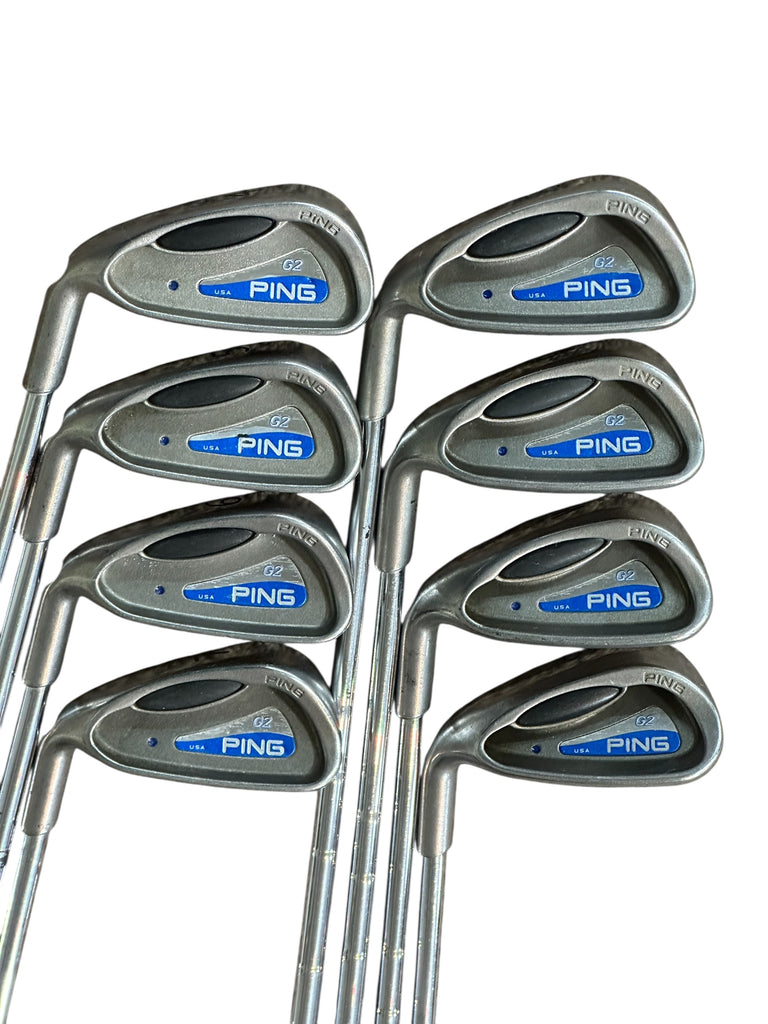 Ping LH G2 Black Dot Iron Set 4-PW, SW True Temper S Flex Shafts Ping Grips